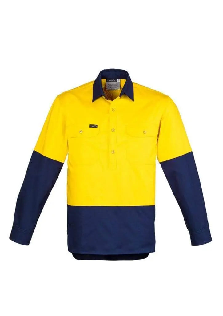 SYZMIK Men's Hi Vis Closed Front Shirt ZW560 Metro Workwear.